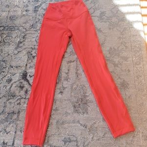 Lululemon Coral Leggings- size 0 Never worn